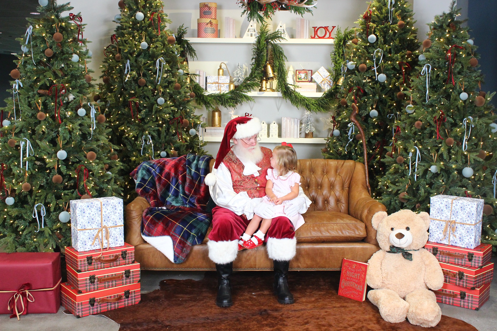 Santa sharing a moment with a child